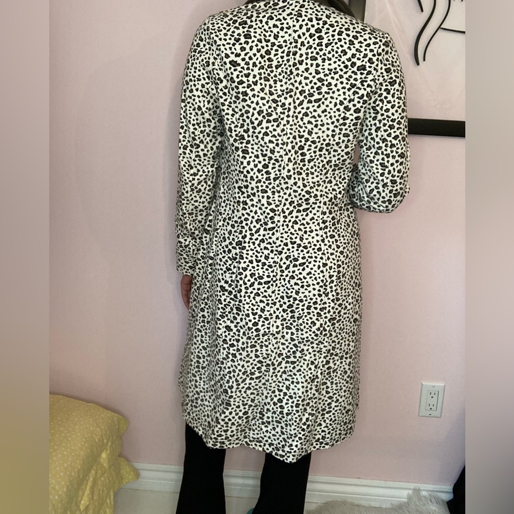 Moon river long cheetah print denim jacket - Picture 3 of 8